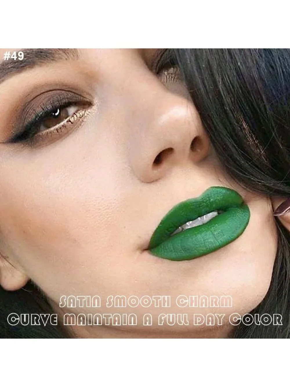 DNM 47# Emerald Green 2Pcs 24H Long-Lasting Matte Liquid Lipstick and Lip Liner